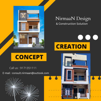 Concept and creation 💫
📩📞 9171-35-1111  • भवन निर्माण अनुमति • वैल्यूएशन • होम-लोन एस्टीमेट • वास्तु नक्शा • 3d एलिवेशन • इंटीरियर डिजाइन • स्ट्रक्चर डिजाइन • कंस्ट्रक्शन • सुपर विजन •
🏙#3DElevation 📐#Planning 🖼#interior 🔩#structuredesign
📰#BuildingPermision 🏢#CompletebuildingSolution
#nirmaan #nirmaandesign #enirmaan #e-nirmaan #nirmaanindore  
r#architecture #architecturephotography #architecture_greatshots #architecture_minimal #architecturetoday #architecture_addicted #3delevation #3dfrontelevation #elevation3d #3delevations #3delevationdesigning #3delevationdesign #3delevations🏙️ #designandbuild