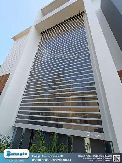 *Polycarbonate Shutter *
Polycarbonate rolling shutters are widely used for commercial shop,shopping centers and also for home interiors or exteriors.Polycarbonate is a man made material that’s especially suitable for rolling shutters.Like glass it’s transparent,but unlike glass it’s very hard to break.