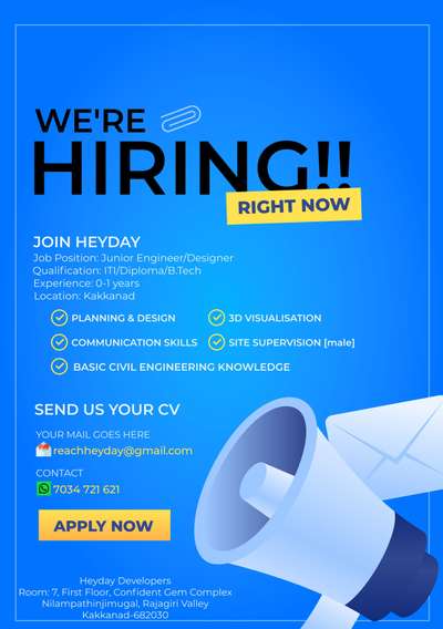 #hire  #jobshiring #jobhiring  #jobopportunity #heydaydevelopers