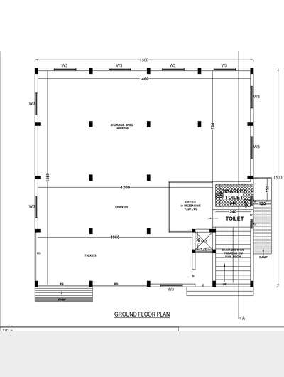 godown with apartment plan
