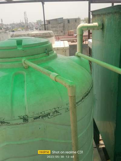 #roplant  fitting white tank and servulation motar