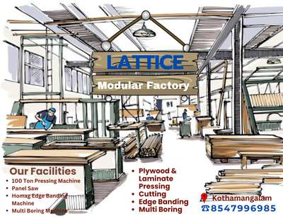 പ്ലൈവുഡ് & ലാമിനേറ്റ് പ്രെസ്സിങ്,
കട്ടിംഗ്,
എഡ്ജ് ബാന്റിങ്, 
മൾട്ടി ബോറിങ്  #plywoodlamination #cuttinglist #edgebandinngservices #edgebanding #multiboring #modularinteriorfactoryworks