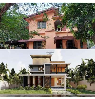 #Simple Renovation at #Mannarkkad, #Palakkad  Exterior Renovation  #Contemporary