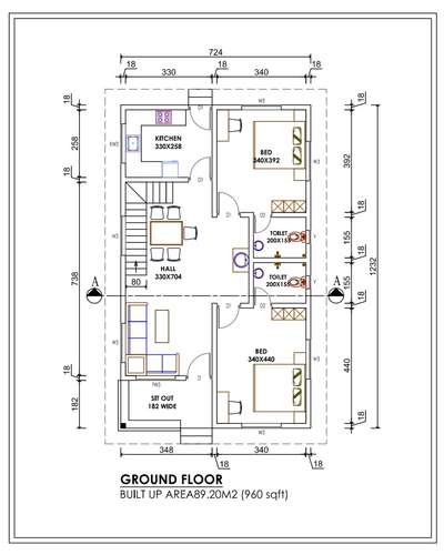 1460 sqft Home.. #2DPlans   #HouseDesigns   #architecturedesigns