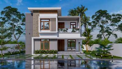 4bhk
groundfloor:1113sqft
firstfloor:859sqft 
total:1972sqft

name:sammera
 #home3ddesigns #4BHKHouse #below2000sqft