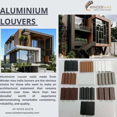 Winder max India Presenting you exterior elevation product Aluminium louvers 
.
.
Aluminum louvers
at just 270 per sqft
. 
. 
#aluminium #aluminium louvers #exterior #exteriorelevation #elevation #modernexterior #exteriordesigner #louvers #modernelevation 
. 
. 
Stay connected for more information
. 
. 
www.windermaxindia.com
info@windermaxindia.com
Or call us on 9810980278, 9810980636