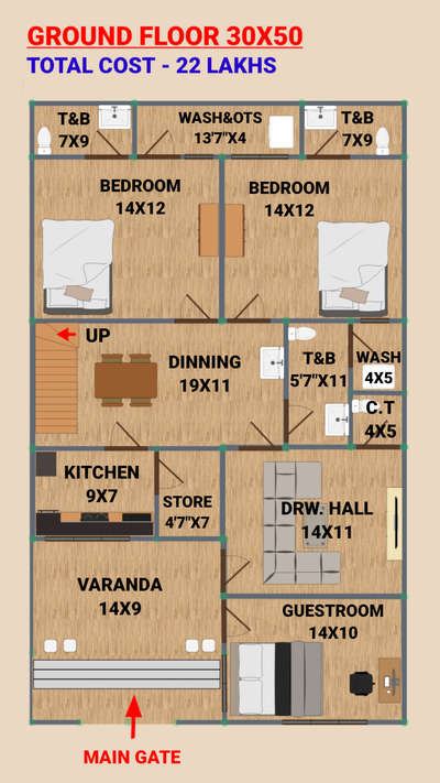 30x50 house plan