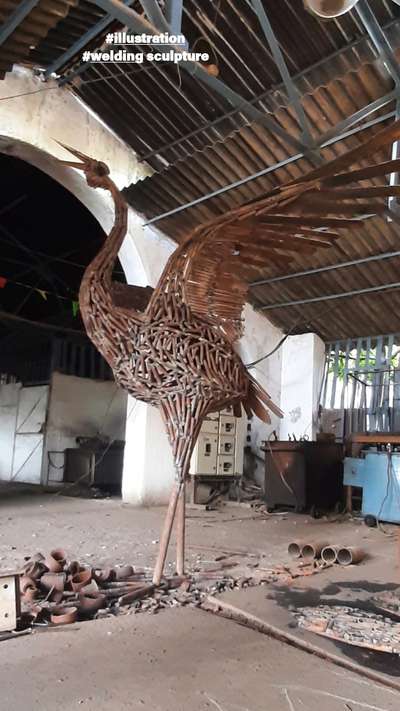 bird sculpture 
sculptor Vishal Dubey  #
 ##scrapsculpture #Weldingwork #weldingsculpture #vishaldubey #amarkantak #delhisculpture #Indiansculpturehouse #delhisculpture #delhiarchitects #interiorsculpture #architecture #interiordesign
#secl #gmofficial #Indian_sculpture_house
#nagarnigam #commissioneroffice #collectoroffice #swachhatasarvekshan2023  #Delhisculpture