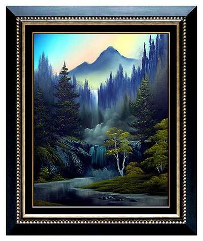landscape painting oil colour in canvas