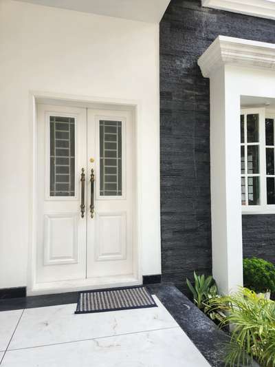 front door  #white wooden door