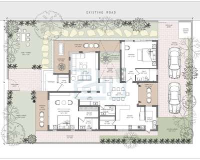 Serenity Courtyard: A Perfect Retreat for Golden Years

This house plan is tailored for a peaceful and comfortable retirement, centring around a skylit courtyard that fills the space with natural light. The layout is designed with a focus on ease of movement and a strong connection to nature, with all main spaces revolving around the central courtyard. The living and dining areas overlook this tranquil space, creating a cohesive and calming environment. Each bedroom has access to a private deck, offering a secluded retreat, while the kitchen is designed with a separate entry for staff. A kitchen garden at the back and a landscaped garden complement the home, providing serene outdoor spaces for relaxation and enjoyment.

 #HouseDesigns #courtyardhouse #luxuryvillas #architecturedesigns #oldagevilla #garden #KitchenGarden #BedroomDesigns #deckdesign #parking #courtyarddesign