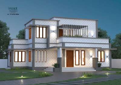 4Bhk with interlocking bricks.