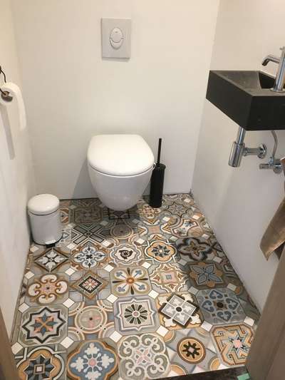 Morocco tiles flooring washroom design  #Washroom  #BathroomTIles