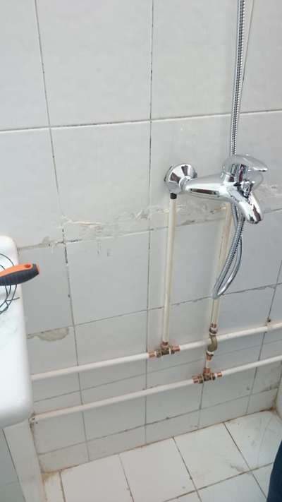 #plumbing work use in copper pipe with shower set #