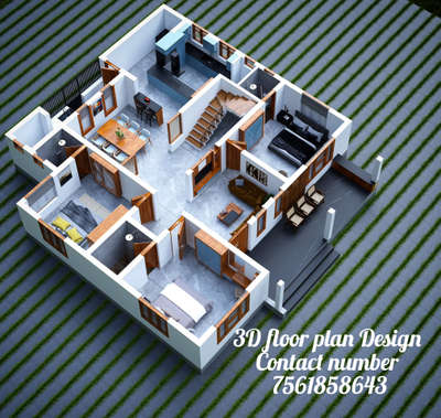 3D floor plan Design Available 
contact me