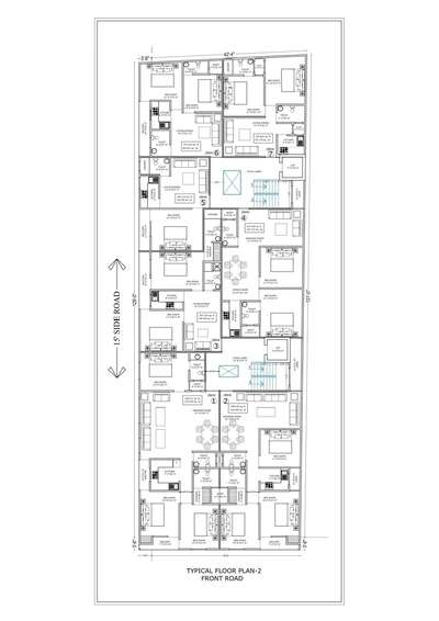 Architectural floor plan 4BHK…