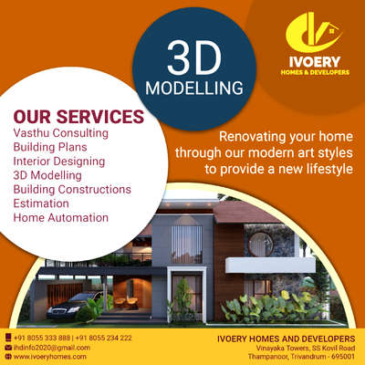 Contact us immediately at +918055234222 for 3D visualization services. 

 #ivoeryhomes  #ivoeryhomesanddevelopers  #3d  #3DPlans  #InteriorDesigner  #constructioncompany  #ConstructionCompaniesInKerala  #HouseConstruction