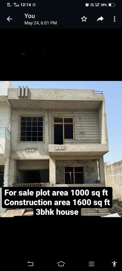 newly constructed , 3bhk house for sale 
area  = 20'X50'= 1500 sq ft
North east facing 
double story house 
work in progress...
any body who  wants to purchase a property and  house in udaipur u can contact to me...