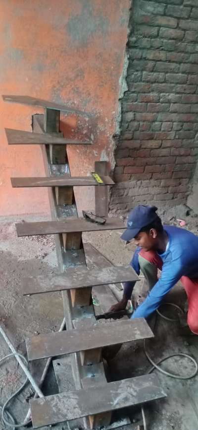 iron stairs casting 
 #wooden stairs
 #double height