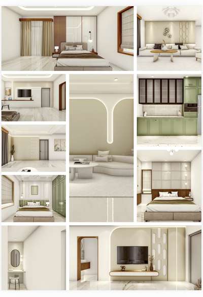 Beige themed interior design