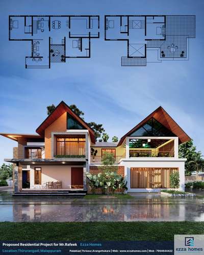 Proposed residential project for Mr.Rafeek.

 #ezzahomes #floorplan #3000sqftHouse #trendingdesign #exteriordesigns