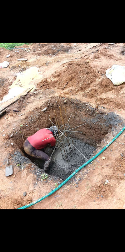 #foundation #footing #concreteday #concrete #Rain #perumbavoor #SingleFloorHouse #house