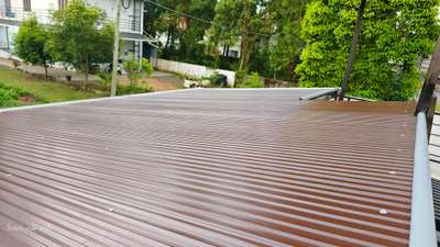 Roofing, Laminated coffee brown clour. Most demanded & Attractive design. 
 #Roofing  #modernroofing #FlatRoof  #RoofingDesigns  #trussroof  #trusswork  #trussworks  #trussworkmaterials
