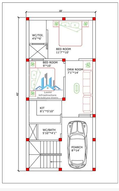 18'X40' plan