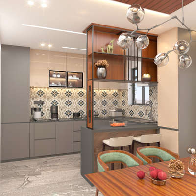 dining with open kitchen