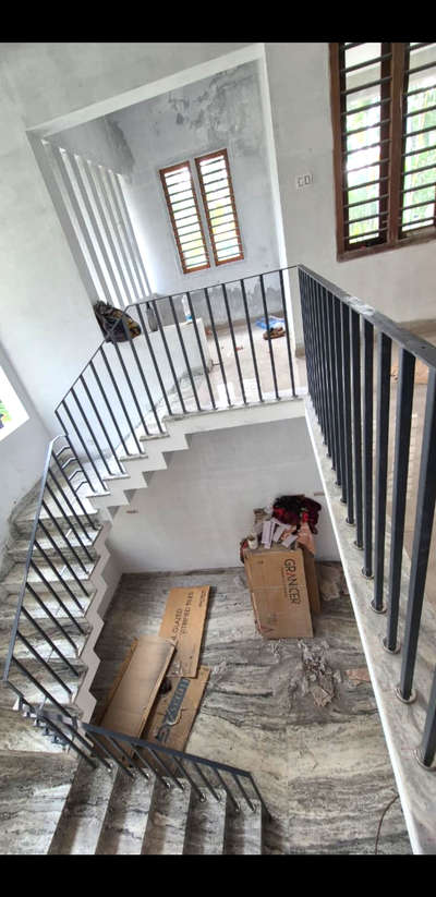 #StaircaseHandRail  #metalstairs #industrialwork