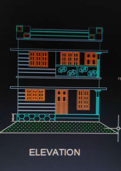 Elevation of 1564 sq.ft plan