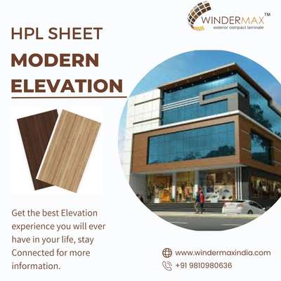 𝙁𝙤𝙧 𝙮𝙤𝙪𝙧 𝙢𝙤𝙙𝙚𝙧𝙣 𝙚𝙡𝙚𝙫𝙖𝙩𝙞𝙤𝙣 
Winder Max India presenting you HPL sheet with 10 year warranty
. 
. 
#hplsheet #highpressurelaminate #modernelevation #elevation #exterior #exteriordesign #exteriorelevation
. 
. 
Get the best elevation experience you will ever have in your life, 

Stay connected for more information
.
. 
www.windermaxindia.com
Info@windermaxindia.com
Or call us on 9810980278, 9810980636