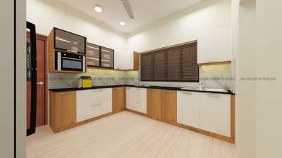 MODULAR KITCHEN DESIGN @ MAVELIKKARA SITE.☎️8921596939
Material : Wpc for cabinet and 710 grade marine plywood for Shutters / Exposed.
  0.7 dencity 3 Layar Wpc.
Merino lamiate.
S. S 304 grade Hinges and Chanels / Accesaories. #Home# Home interiors # Kitchen # Kitchen design