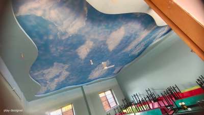 sky&clouds celling wall painting designe,
 #sky #clouds #WallPainting