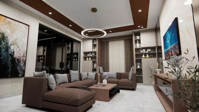 Living Room 3D Design #InteriorDesigner  #HomeDecor  #LivingroomDesigns