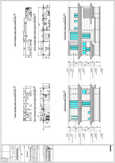 2D Elevation of Proposed Two Storey villa @  Ernakulam