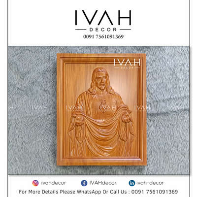 Jesus Sacred Heart Wood Carving @ivahdecor 

#IVAH #ivahdecor #jesuswoodcarving #prayerroom #walldecor #poojadecor #jesussacredheart #jesusloves #jesuschrist #sunday #woodcraft #lastsupperwoodcarving #woodenframes #furniture #inteeiordesign #architecture #newideas #unique #trendingdesign