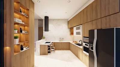 #KitchenIdeas #KitchenInterior #LargeKitchen  #KitchenCabinet #WoodenKitchen