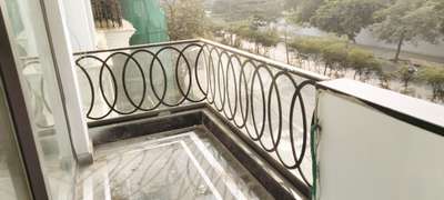 glass hand railing L shap