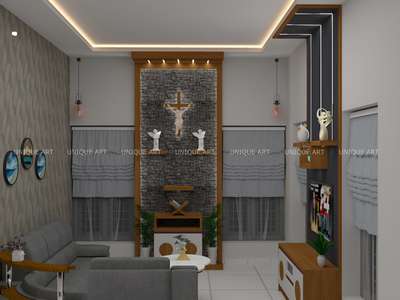 #Even if your living space is small, you can creatively add a prayer unit  and a tv unit to it    #InteriorDesigner #home #LivingroomDesigns #tvunitdesign #prayerunitdesign #contactus for your home interior design requirements....