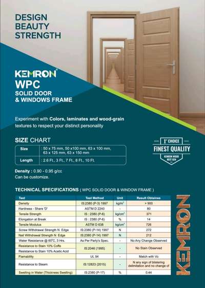 Kemron Wood Plast Pvt Ltd
PVC Foam Board
WPC Foam Board
WPC Door Sheet
WPC Door Frame
 #multiwood #pvcpanels #wpc #wpcdoor #doorframe #doors #wpcdoorframe