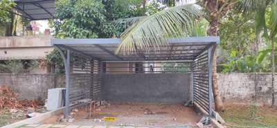 #porch kerala#carporch-ceeling  #MetalSheetRoofing  #porch  #porchdesign  #porchglassstairs