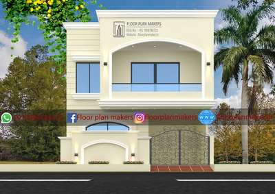 25x40 house design by floor plan makers 
 #3d
 #ElevationDesign 
#Elevation 
 #facadedesign 
 #HouseDesigns