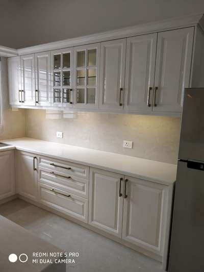 multiwood  kitchen cabinet pu white finishing