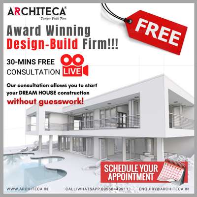 🤩How often would you have dreamt of having a LUXURY HOUSE of your own in your life? 
🥳How does it make you feel to finally have one? 
😎And when that DREAM HOME looks way beyond your expectations that just can't be put in words?

🎯No doubt! You will build your dream home this year!

💪ARCHITRECA'S This FREE CONSULTATION CALL is going to be a base stone of your NEW HOME CONSTRUCTION!

Schedule your call now! At your  space! At your time! Don't pay!

Book now👇
https://sites.google.com/view/architeca-design-build-firm/home


 #HouseConstruction #constructioncompany #Architect