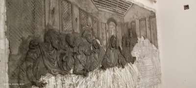 work in progress , 8 feet length , last supper  , 40000 rs , with painting