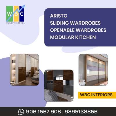 #WBCinteriors #wardrobes #slidingWardrobes #KitchenCabinet #kochi