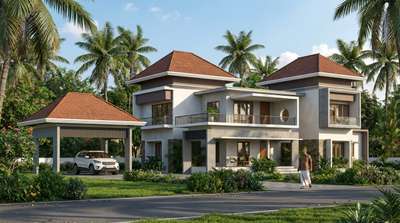 #KeralaStyleHouse #ai #modernhome #keralastyle #exterior_Work #ContemporaryHouse #modernminimalism #FlatRoofHouse #TraditionalHouse #trussdesign