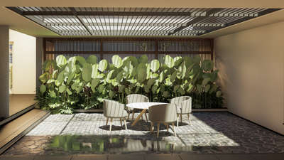 Courtyard With A House
Client Mr. Santhosh
Site location - Thodupuzha, Idukki, Kerala
Site area - 29 Cents
Built up area - 3,676 Sqft
Structural design - Bijoy V Alumkal

The house is designed in a sustainable way with minimum impact on nature. The main idea is to reduce the cost of the project. Moreover, locally available materials are used for the construction. Materials collected from different locations are reused to reduce the cost and maintain a vernacular touch. The roofing is designed in a different way to reduce the heat gain and enhance the natural cooling in the house. The building is placed at the centre of the plot to maintain privacy. Moreover, it also provides potential views of the surroundings.
#HouseDesigns #house_planning #LandscapeDesign #InteriorDesign #projectmanagement