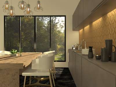 kitchen renders #eveningmode
#ModularKitchen #widewindows#luxury